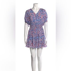 Poupette St Barths floral print mini dress in size M.